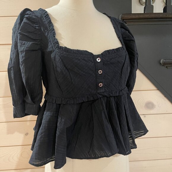 013 Free People Leave It To Me Top In Black Sizes Small & Medium Available - Picture 2 of 9